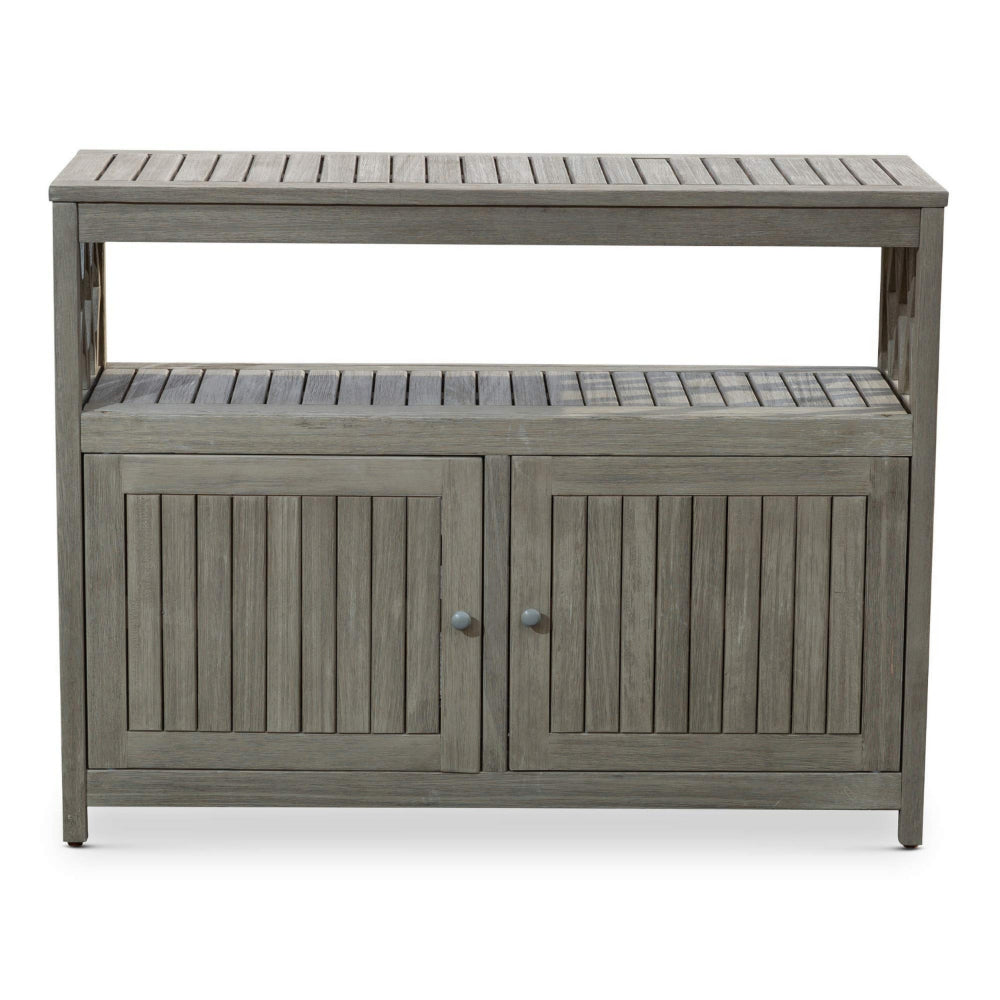 Uti 42 Inch Sideboard, Double Door Cabinet, 1 Middle Shelf, Driftwood Gray - BM314459