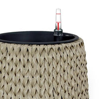 Wiki 11 Inch Self Watering Planter, Handwoven Rattan Wicker, Beige - BM314465