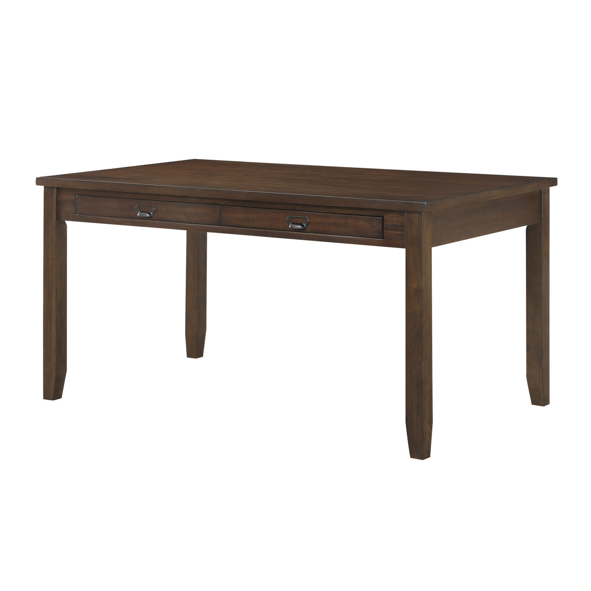 Humpty 60 Inch Dining Table, Rectangular Top, 2 Drawers, Cherry Brown Wood - BM314592