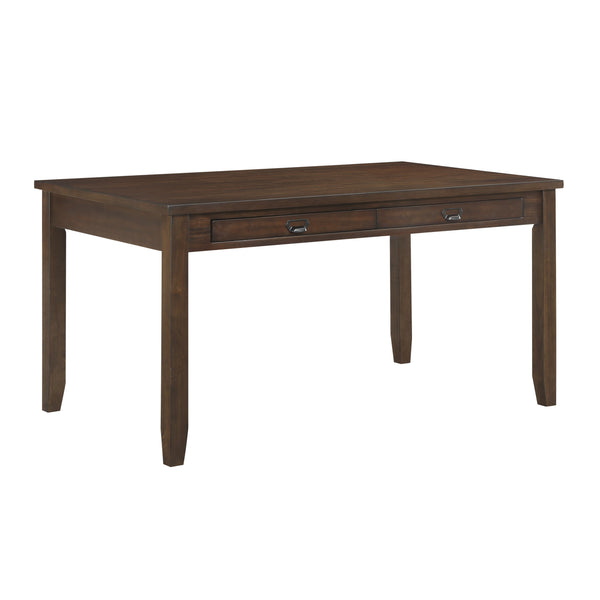 Humpty 60 Inch Dining Table, Rectangular Top, 2 Drawers, Cherry Brown Wood - BM314592