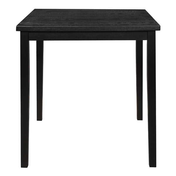 Rina 36 Inch Counter Height Table, 4 Seater Square Top, Black Solid Wood - BM314609