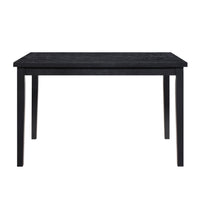 Andy 48 Inch Dining Table, 4 Seater, Rectangular Top, Black Solid Wood - BM314623