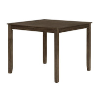 Ivy 5 Piece Dining Set, Square Top Table, 4 X Back Chairs, Brown Solid Wood - BM314627