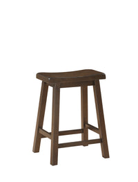 Neil 3 Piece Counter Height Set, 1 Table, 2 Stools, Cherry Brown Solid Wood - BM314629