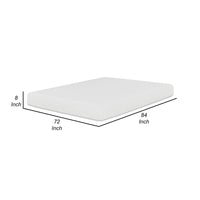 Bint 8 Inch California King Mattress, Gel Memory Foam, Curved Edges - BM314695