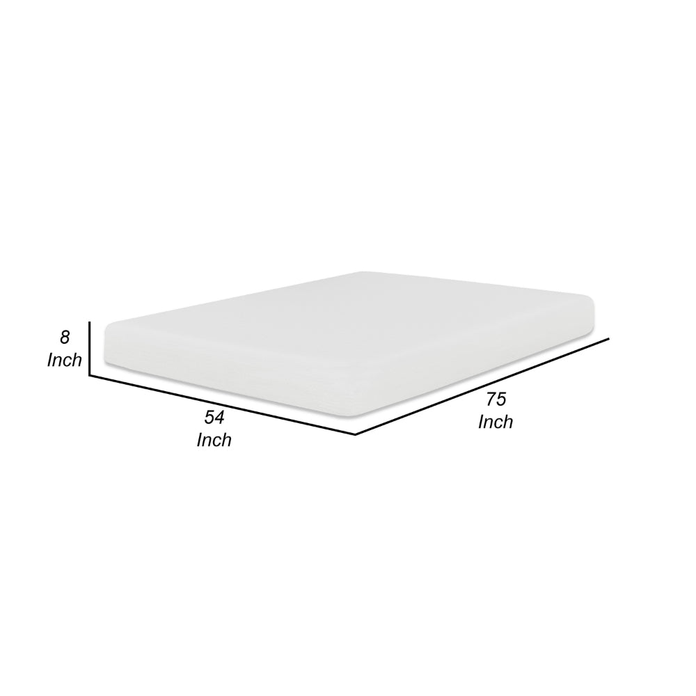 Bint 8 Inch Full Size Mattress, Gel Memory Foam, Curved Edges, Jacquard - BM314696