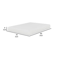 Bint 8 Inch King Size Mattress, Gel Memory Foam, Curved Edges, Jacquard - BM314697