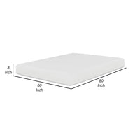 Bint 8 Inch Queen Size Mattress, Gel Memory Foam, Curved Edges, Jacquard - BM314698