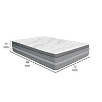 Dani 14 Inch California King Mattress, Pocket Coil Hybrid, Foam Layers - BM314710