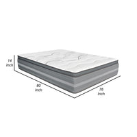 Dani 14 Inch King Size Mattress, Pocket Coil Hybrid and Foam Layers - BM314712