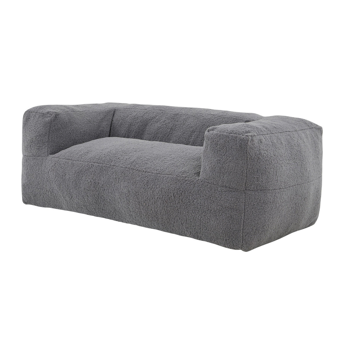 71 Inch Bean Bag Sofa, Cushioned Polyester, Medium Memory Foam, Gray Finish - BM314722