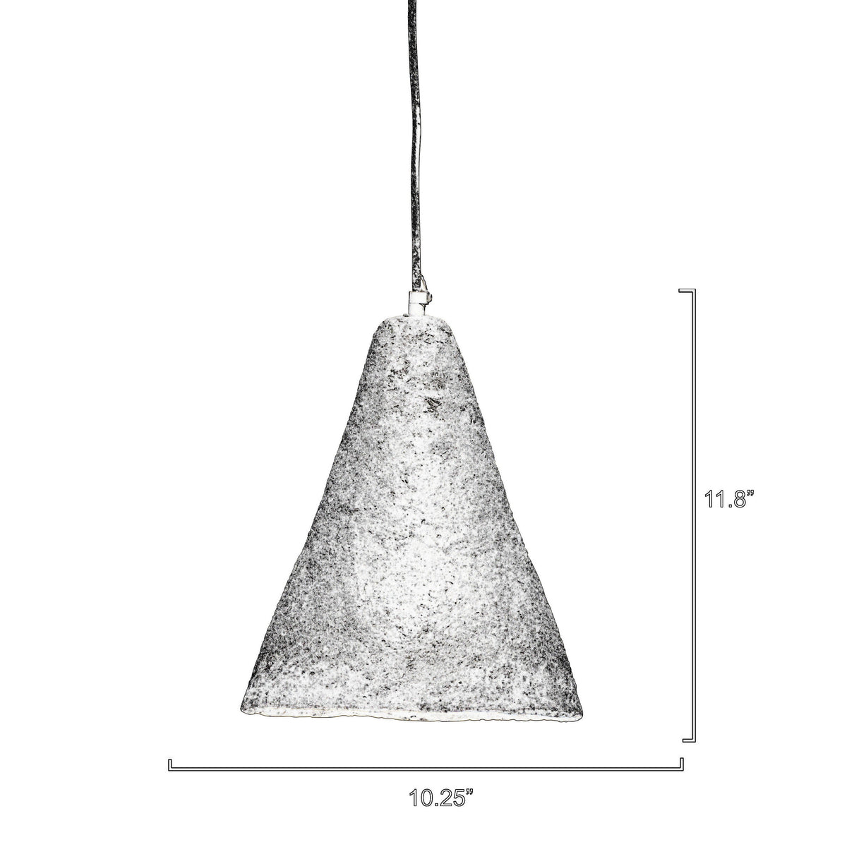 Zoe 96 Inch Pendant Chandelier, Modern Paper Mache Cone Shape, Beige - BM314835