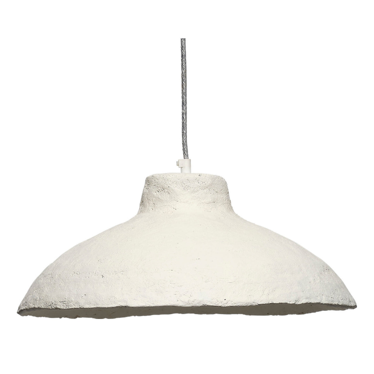 Zoe 96 Inch Pendant Chandelier, Modern Curved Round Paper Mache, Beige - BM314836