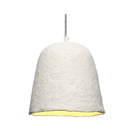 Zoe 96 Inch Pendant Chandelier, Modern Bell Shape Paper Mache, Beige - BM314837