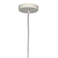 Zoe 96 Inch Pendant Chandelier, Modern Bell Shape Paper Mache, Beige - BM314837