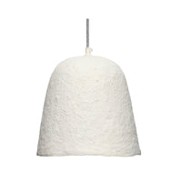 Zoe 96 Inch Pendant Chandelier, Modern Bell Shape Paper Mache, Beige - BM314837