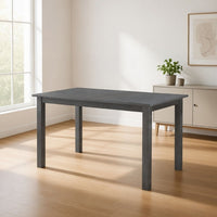 Lisle 48-60 Inch Extendable Dining Table, Rectangular Top, Gray Solid Wood - BM314900