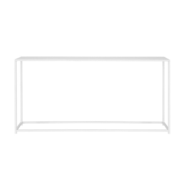 Eme 56 Inch Console Table, Rectangular Top, White Finish Metal Frame  - BM314931