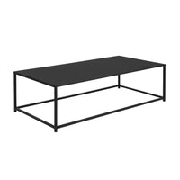 Eme 48 Inch Coffee Table, Rectangular Top, Black Finished Metal Frame - BM314932