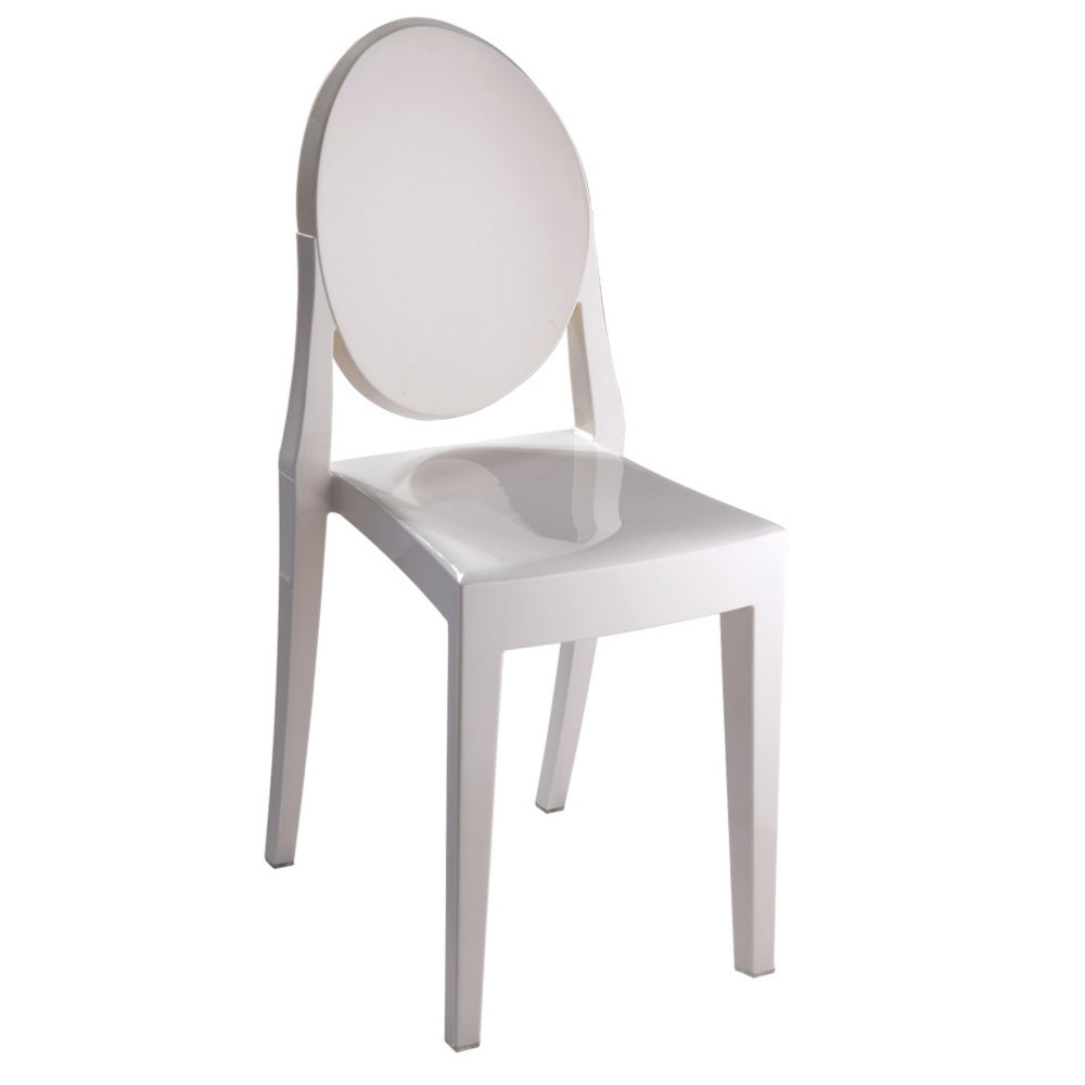 Temmy 20 Inch Dining Chair Set of 4, Indoor, Outdoor Use, White Finish - BM314933