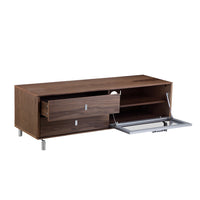 Ida 60 Inch TV Entertainment Console, Drawers, Pull Down Door, Walnut Brown - BM314965