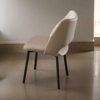 Hem 22 Inch Dining Chair Set of 2, Beige Faux Leather, Armless Open Back - BM315029