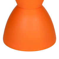 Hillary 17 Inch Side Table, Indoor Outdoor, Hourglass Shape, Orange Finish - BM315086