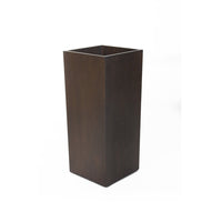 Jo 32 Inch Tall Flower Pot Planter, Hidden Indented Box, Dark Brown Veneer - BM315129