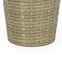 Hema 13 Inch Self Watering Planter, Hand Woven Rattan Wicker, Brown Finish - BM315153