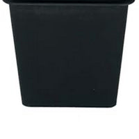 Kiti 8 Inch Set of 5 Square Nursery Planter Pots with Drainage, Black - BM315157