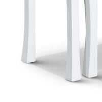 Yoni 3 Piece Nesting Side Table Set, Square, Flared Legs, White Wood Finish - BM315163