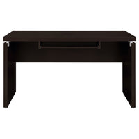 Niti 83 Inch Computer Office Desk, L Shape, Slide Out Keyboard Tray, Brown