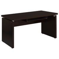 Niti 2 Piece Home Office L Desk with File Cabinet, Keyboard Tray Dark Brown