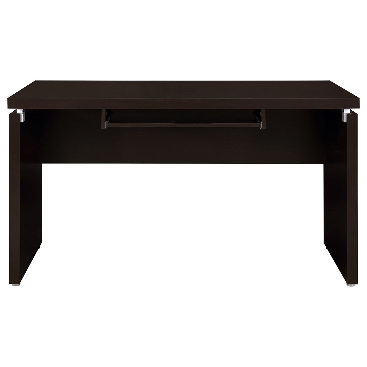 Niti 2 Piece Home Office L Desk with File Cabinet, Keyboard Tray Dark Brown