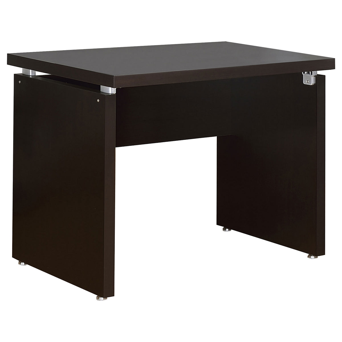 Niti 2 Piece Home Office L Desk with File Cabinet, Keyboard Tray Dark Brown