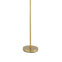 Nek 66 Inch Floor Lamp, Basketweave Drum Shade, Ivory Fabric, Gold Metal - BM315346