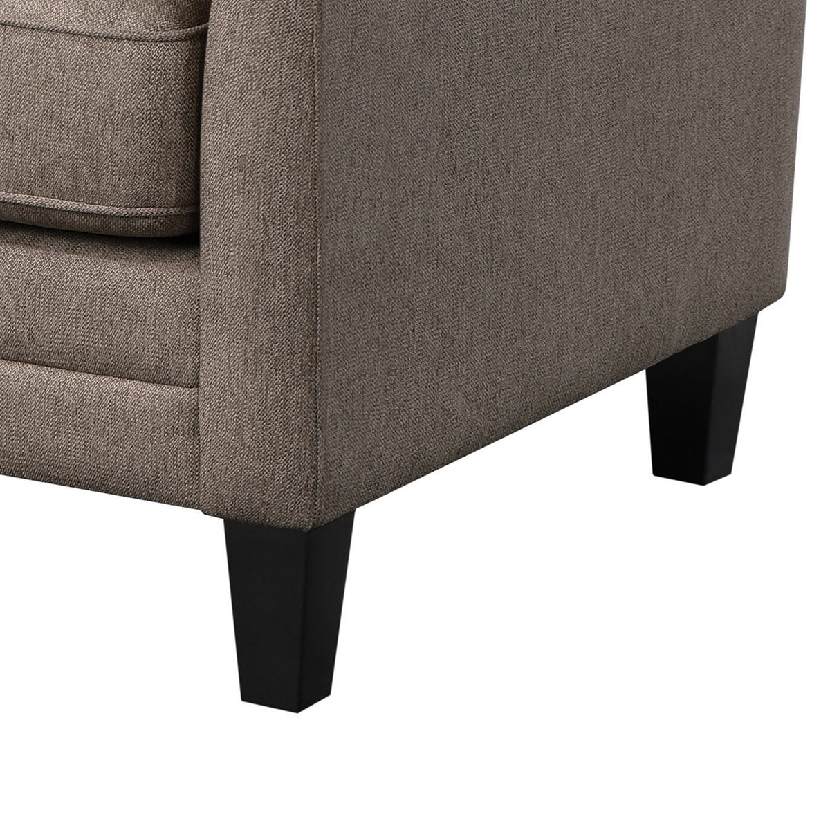 Iam 29 Inch  Accent Club Chair, Sloped Arms, Padded Camel Brown Upholstery - BM315358