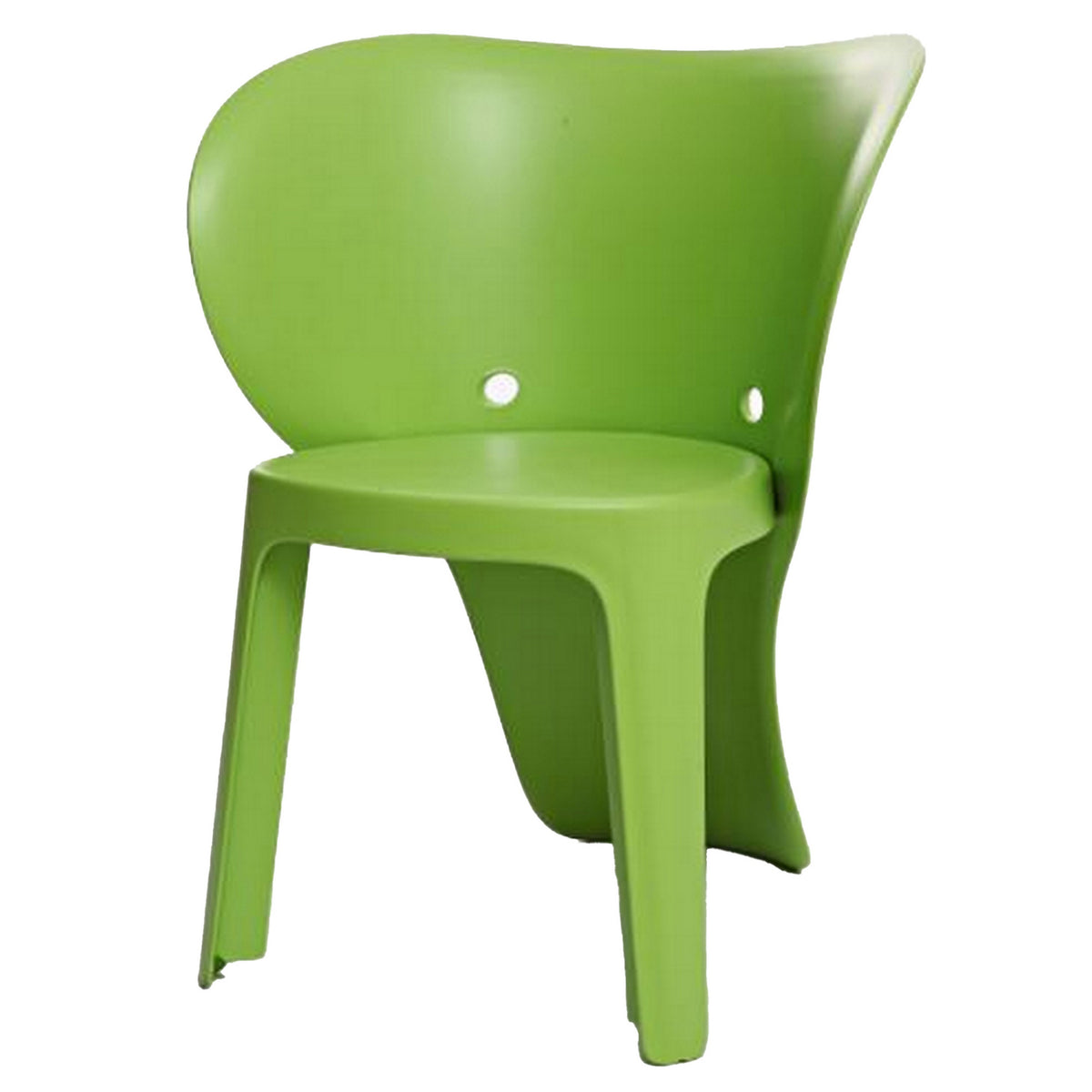 Fyna 16 Inch Kids Chair with Curved Back, Elephant Trunk Design, Green - BM315362