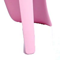 Fyna 16 Inch Kids Chair with Curved Back, Set of 4, Elephant Trunk Design, Pink - BM315363