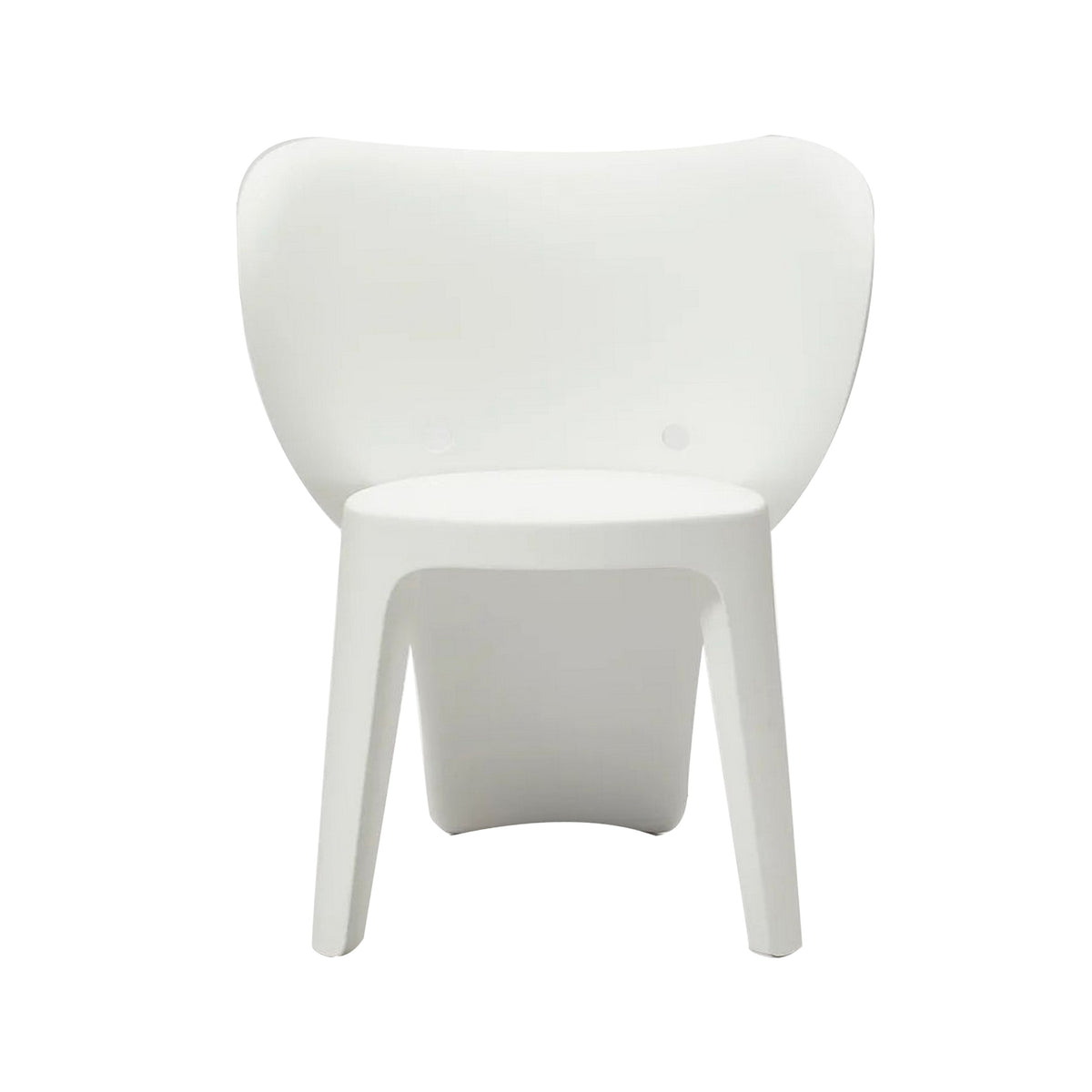 Fyna 16 Inch Kids Chair with Curved Back, Elephant Trunk Design, White - BM315364