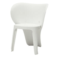 Fyna 16 Inch Kids Chair with Curved Back, Elephant Trunk Design, White - BM315364