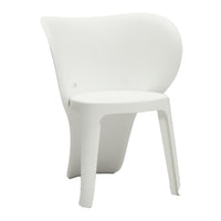 Fyna 16 Inch Kids Chair with Curved Back, Elephant Trunk Design, White - BM315364