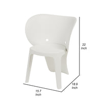 Fyna 16 Inch Kids Chair with Curved Back, Elephant Trunk Design, White - BM315364