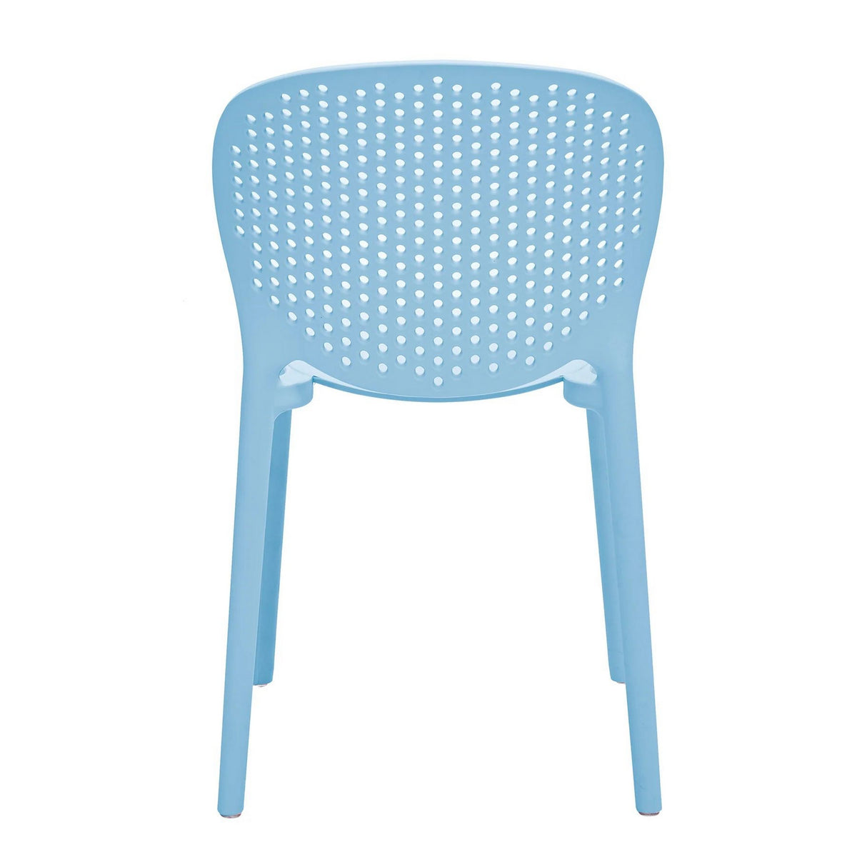 Gyna 14 Inch Kids Side Chair, Dotted Backrest, Armless, Set of 4, Blue - BM315368