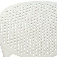 Gyna 14 Inch Kids Side Chair, Round Dotted Backrest, Armless, White - BM315370