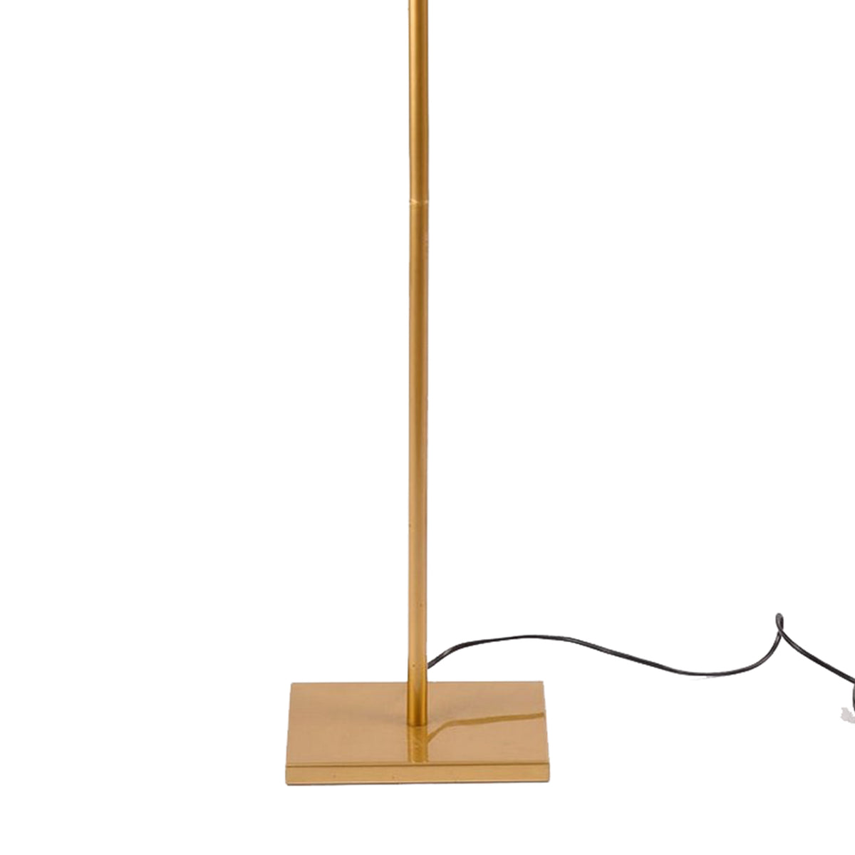 71 Inch Floor Lamp with 2 Branching Lights, Square Accent Base, Gold Metal - BM315377