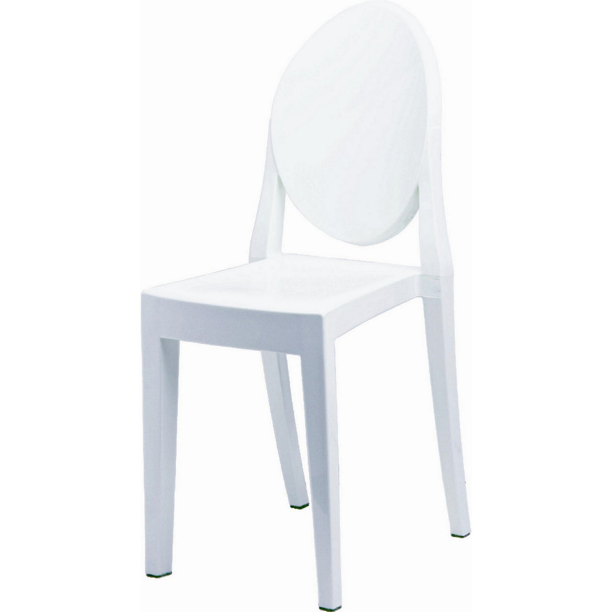 Doe Side Dining Chair Set of 4, Indoor, Outdoor, White Premium Plastic - BM315389