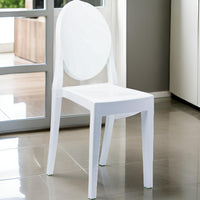 Doe Side Dining Chair Set of 4, Indoor, Outdoor, White Premium Plastic - BM315389