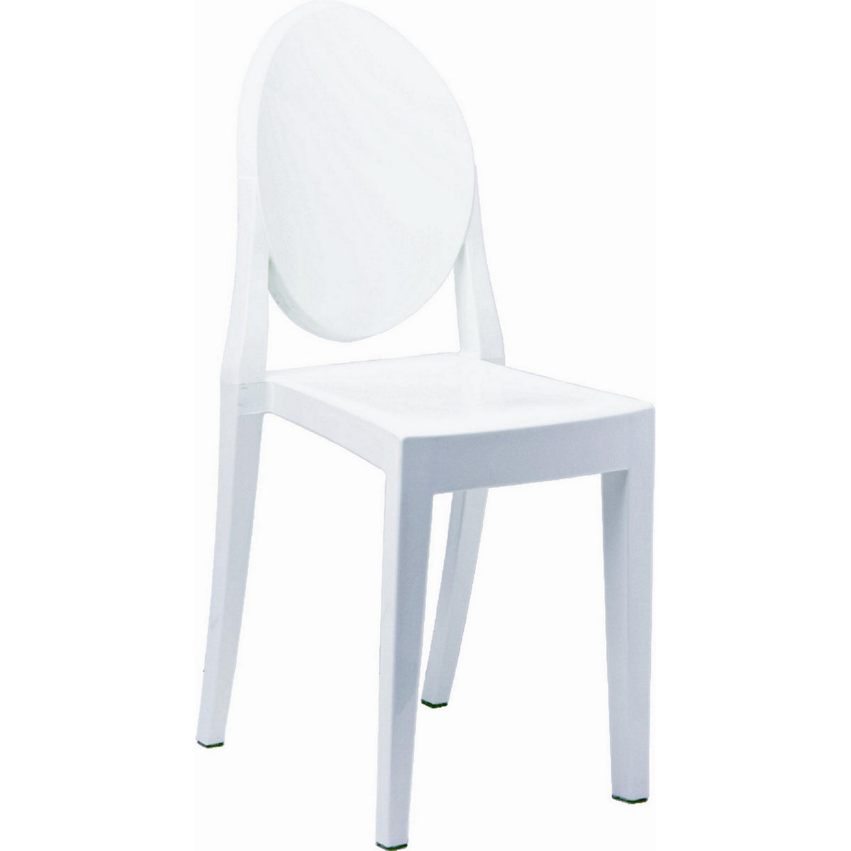 Doe Side Dining Chair Set of 4, Indoor, Outdoor, White Premium Plastic - BM315389