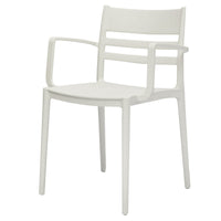 Teesy 22 Inch Side Dining Armchair Set of 4, Indoor Outdoor, White Finish - BM315392